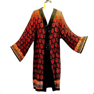 Silky Orange & Black Robe